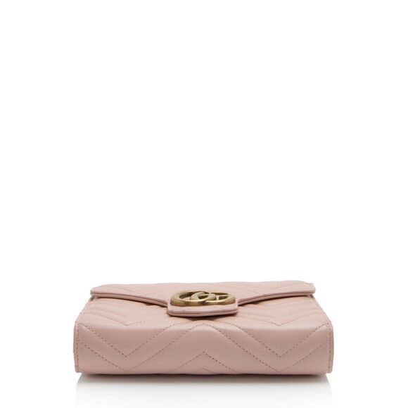 Gucci Matelasse Leather GG Marmont Wallet on Chain - Picture 4 of 14